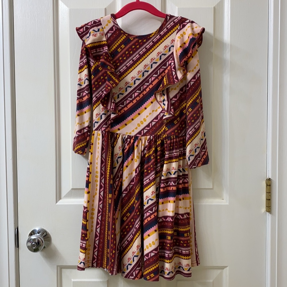 DDS Ruffle Aztec Dress - Picture 2 of 4
